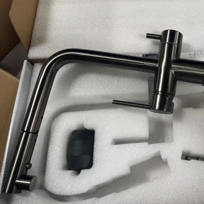 Brass Material Granite Sink Oatmeal Color Pull-Out Kitchen Faucet