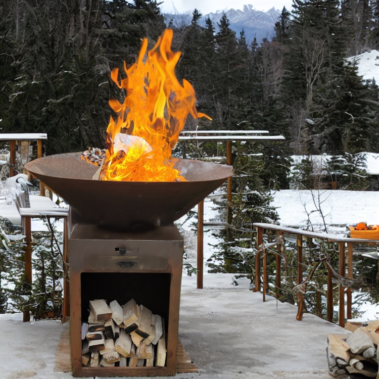 Weathering steel barbecue