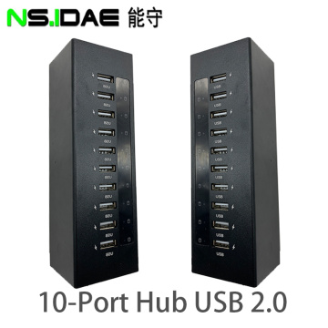 Indicador de giro inteligente de 10 puertos USB2.0 HUB