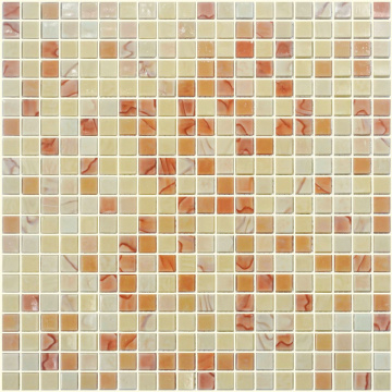 Piastrella a mosaico in vetro per doccia Piastrella con supporto in rete