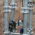 Sistema eficiente de torre de energia tubular de aço