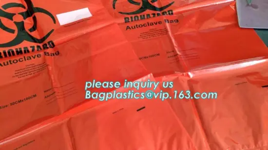 biohazard large plastic medical waste bag, Autoclave Biohazard Bag Plastic for Healthcare Medical Waste Bags, Biohazard plastic