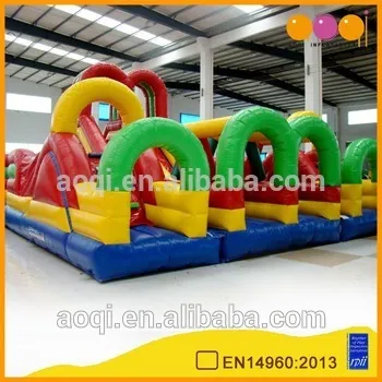 AOQI products factory price much fun indoor inflatable obstacle course AQ1339