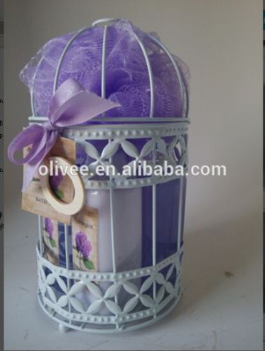 Newest design birdcage with body cleaning gift set