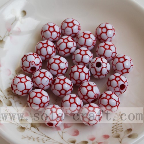 Colorful Football Beads with White Background Wholesale