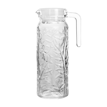 Hot Selling Leaf Pattern Kitchen & Tabletop Glassware Beverage Pitcher