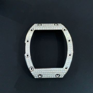 Exquisite High-End Watch: RM011 in 18K White Gold with Natural and Black Diamonds - A Full Case Luxury Timepiece