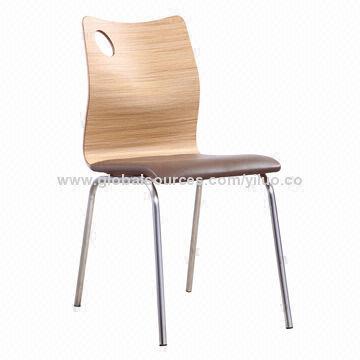 Stackable side dining chair with cushion