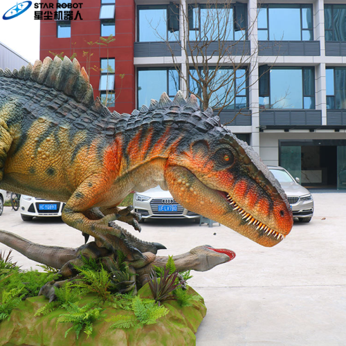 6m ukuran hidup giganotosaurus animatronic yang dapat disesuaikan