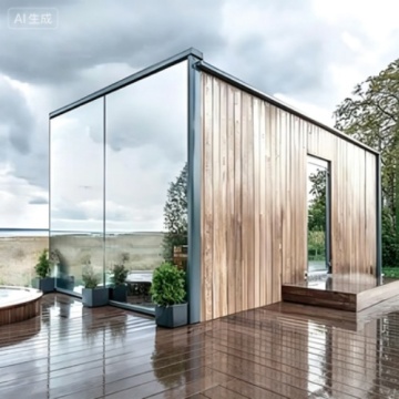Lightweight Prefab Beach House with Reflective Design