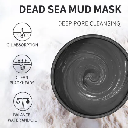 LANTHOME Natural Organic Face Mask: Deep Cleansing, Brightening & Whitening with Dead Sea Mud