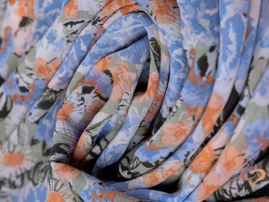 100D 100% Poly Printing Crepe Chiffon