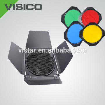 Photographic equipment multifunctional barndoor honeycomb with color filter