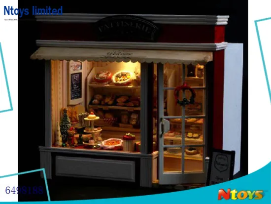 6498188 NOBLE MINI HOUSE DIY WOODEN CRAFT DECORATION W/LIGHT