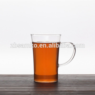 Handblown single wall borosilicate glass mug drinkware