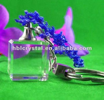 blank squre K9 crystal keychain for laser engrave