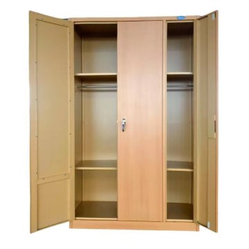 Metal Wardrobe Closet with Mirror for Living Room