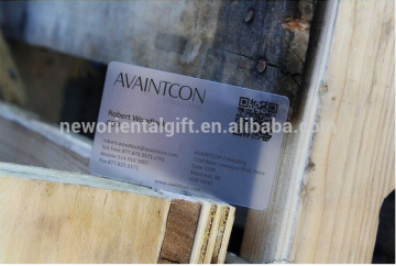 Transparent pvc business card printing