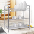 Large Capacity Sustainable Mounted Telescopic Dish Rack For Counter Organization And Storage With Drain Board Dish Rack