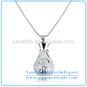 Latest Fashionable Pendant Necklace Design with Micro Pave Shiny CZ Stones