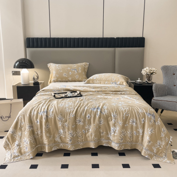100% Modal Plant Pattern Bedding Set with Comforter and Duvet Cover