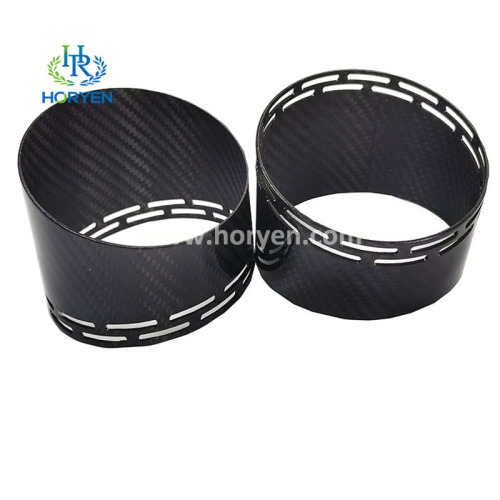 Twill plain black cnc cutting carbon fiber pipe