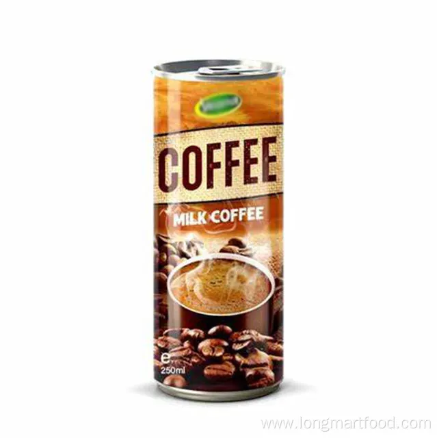 250ml Private Label Juice Manufacturer Canned Slim Coffee Drink Iced Milk Coffee Drink