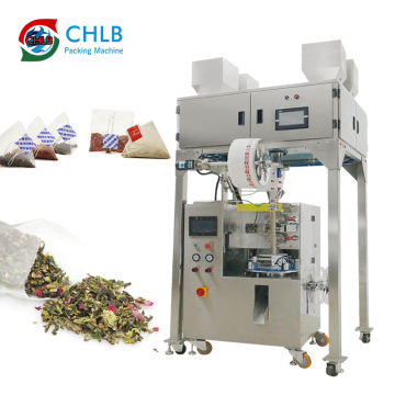 Dreieck Pyramiden -Teebeutelpackmaschine mit automatischem Filterpapier und Fadenfüllung