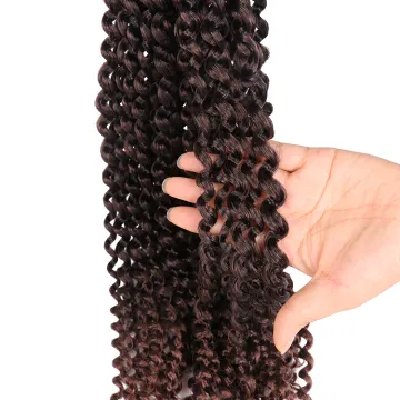 Free Sample ombre 100% kanekalon bohemian passion twist top selling 613 18inch braids water wave crochet hair passion twist hair
