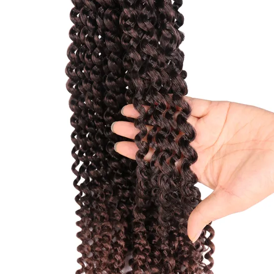 Free Sample ombre 100% kanekalon bohemian passion twist top selling 613 18inch braids water wave crochet hair passion twist hair