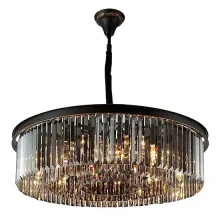 Lámpara de colgante de cristal negro K9 vintage