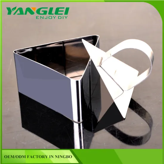 Welcome OEM Stainless Steel Cake Ring Mold / Mousse Ring with triangle shaped