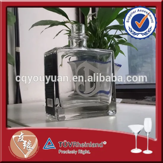 Custom unique decorative glass vodka 750ml bottle