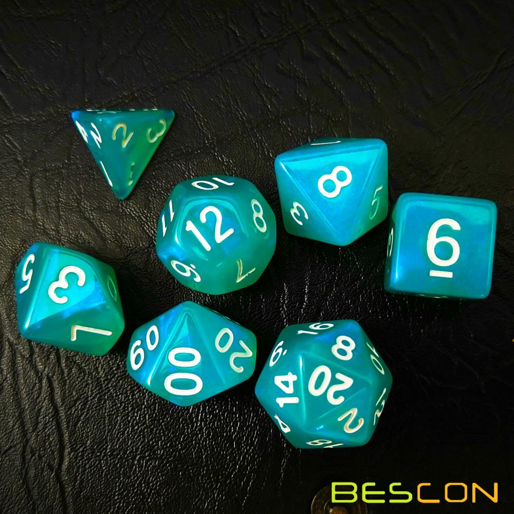 Turquoise Moonstone Rpg Role Playing D And D Dice 3