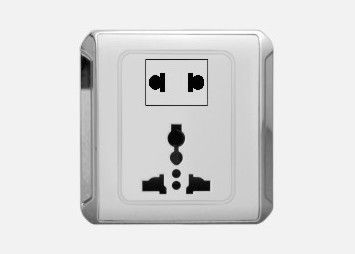 Universal Used Wall Socke Plate Two Or Three Pins Light Switch Socket Pc Abs Oem Hyg-018