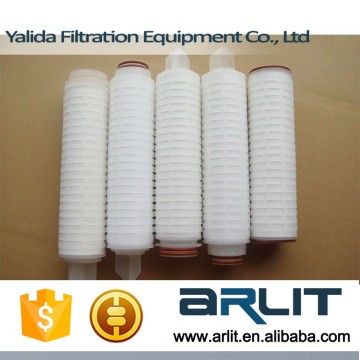 PTFE Membrane pleated cartridge filter for organic solvent filters