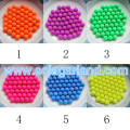 6/8/10 / 12MM rondes en caoutchouc acrylique enduit de grosses perles sans trou