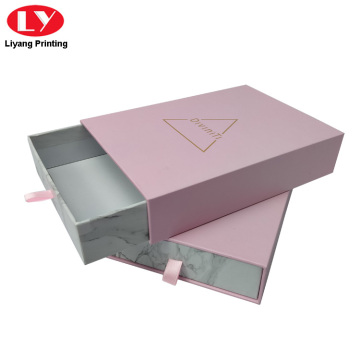 Caja de cajones joyero de mármol rosa