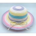 Multicolor Children paper straw hat