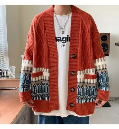Men`s Casual Button Up Cardigan Sweater