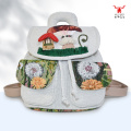 Mochila étnica de doble bolsillo para viajes y uso diario