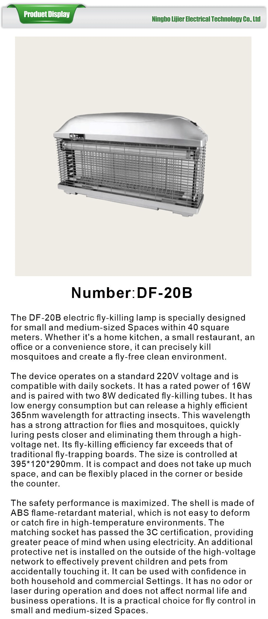 Doctor Fly Fly-killing Lamp-xiangqing1-LJE006