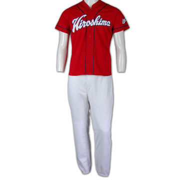 Red baseball uniform