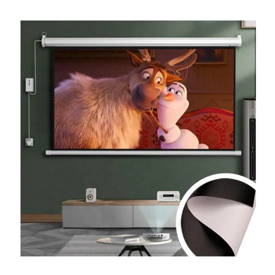 300D/500GSM White Projection Screen Fabric for High-Quality Home Theater Experience