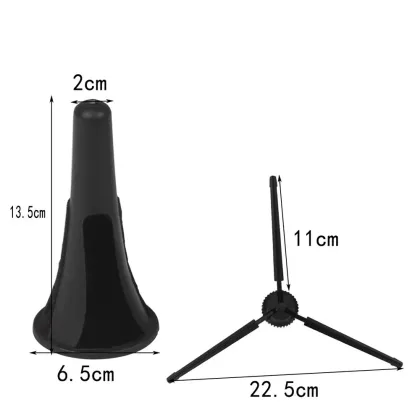 Foldable Tripod Clarinet Stand with Felt Cushion for Woodwind Instruments