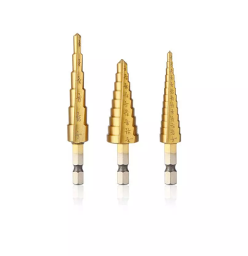 Top product 3pcs HSS Standard Titanium High Speed Steel Unibit Step Drill Bit Set for metal or wood