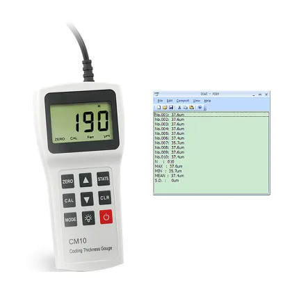 Yushi CM10N 0-2000um Eddy Current Nonferromagnetic Coating Thickness Meter