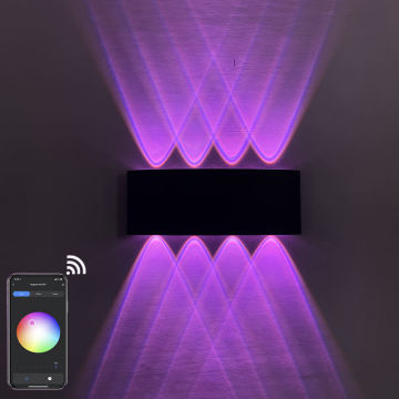 IP65 Waterproof Wifi RGB Voice Adjustable Outdoor Garden Smart Wall Lamp Tuya Other APP System Led Smart Outdoor Lights