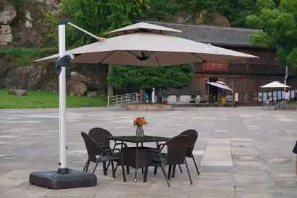 Outdoor Roman umbrellas without lights