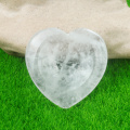 Clear Crystal Handmade Craved 40MM Love Heart Thumb Worry Stone for Anxiety Stress Relief Meditation